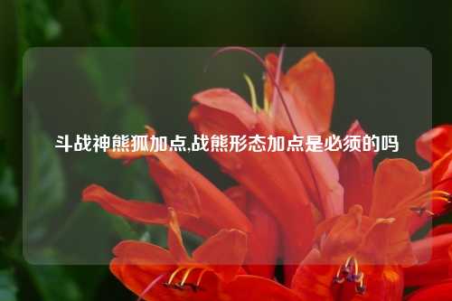 斗战神熊狐加点,战熊形态加点是必须的吗