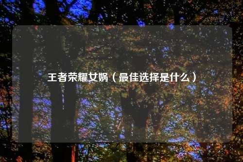 王者荣耀女娲（最佳选择是什么）