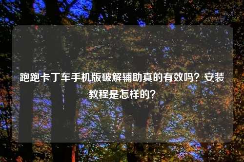 跑跑卡丁车手机版破解辅助真的有效吗？安装教程是怎样的？