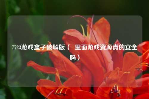 7723游戏盒子破解版（  里面游戏资源真的安全吗）