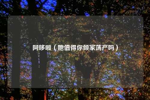 阿哆啦（她值得你倾家荡产吗）