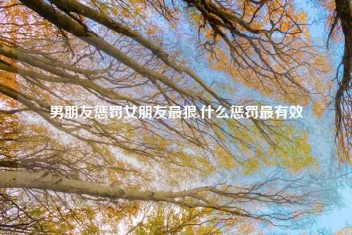 男朋友惩罚女朋友最狠,什么惩罚最有效