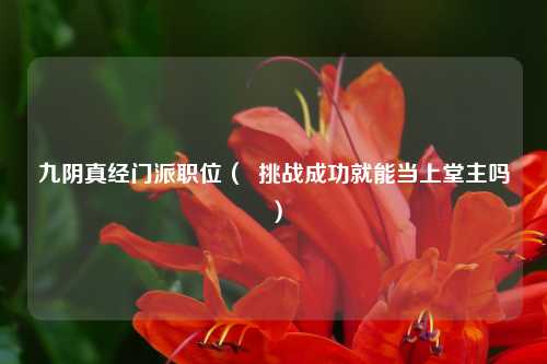 九阴真经门派职位（  挑战成功就能当上堂主吗）