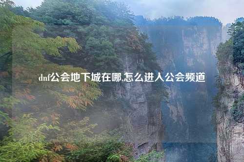 dnf公会地下城在哪,怎么进入公会频道