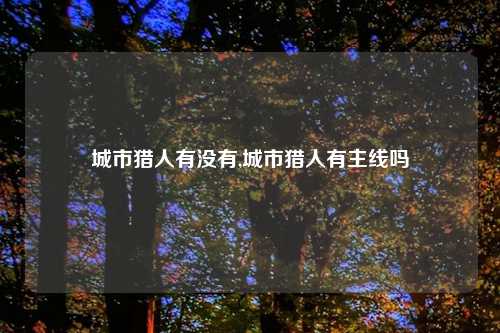 城市猎人有没有,城市猎人有主线吗