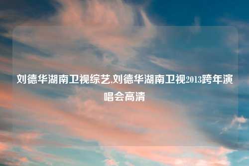 刘德华湖南卫视综艺,刘德华湖南卫视2013跨年演唱会高清