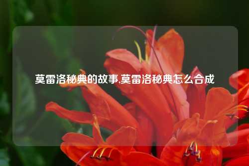 莫雷洛秘典的故事,莫雷洛秘典怎么合成