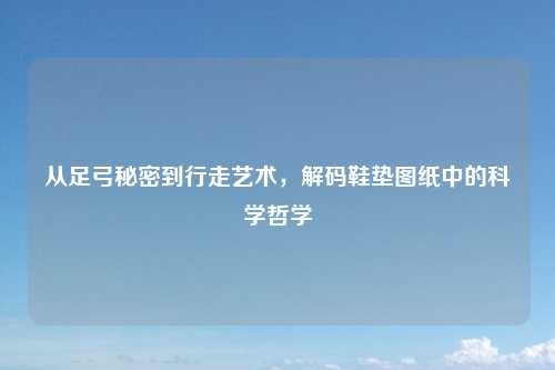 从足弓秘密到行走艺术，解码鞋垫图纸中的科学哲学