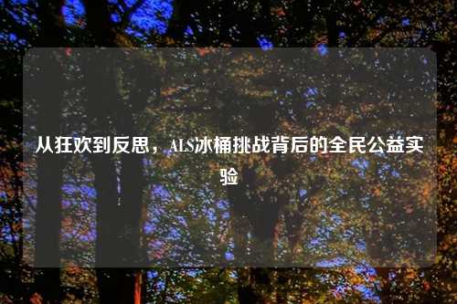 从狂欢到反思，ALS冰桶挑战背后的全民公益实验