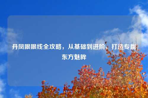丹凤眼眼线全攻略，从基础到进阶，打造专属东方魅眸