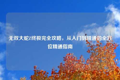 无双大蛇Z终极完全攻略，从入门到精通的全方位精通指南