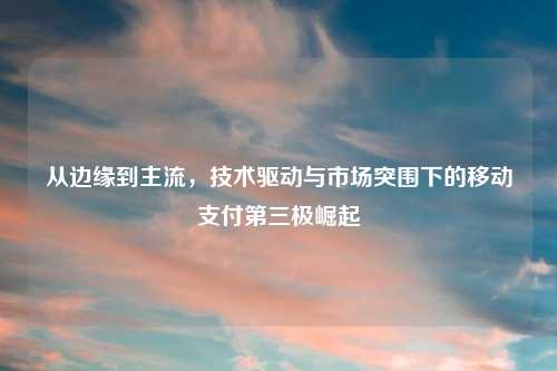 从边缘到主流,技术驱动与市场突围下的移动支付第三极崛起