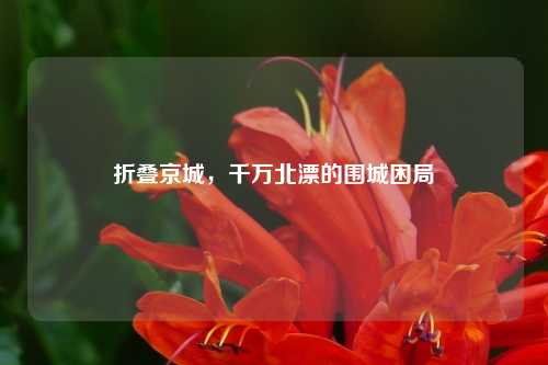 折叠京城，千万北漂的围城困局