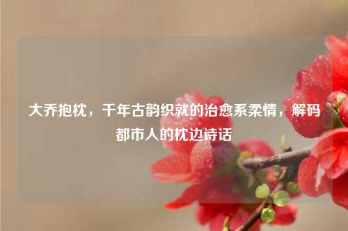 大乔抱枕,千年古韵织就的治愈系柔情,解码都市人的枕边诗话