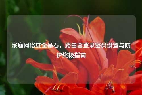家庭网络安全基石，路由器登录密码设置与防护终极指南