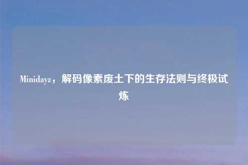 Minidayz，解码像素废土下的生存法则与终极试炼