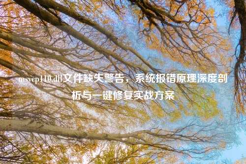 msvcp110.dll文件缺失警告，系统报错原理深度剖析与一键修复实战方案