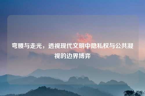 弯腰与走光，透视现代文明中隐私权与公共凝视的边界博弈