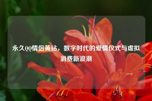 永久QQ情侣黄钻，数字时代的爱情仪式与虚拟消费新浪潮