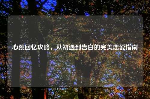心跳回忆攻略，从初遇到告白的完美恋爱指南
