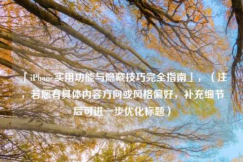 「iPhone实用功能与隐藏技巧完全指南」，（注，若您有具体内容方向或风格偏好，补充细节后可进一步优化标题）