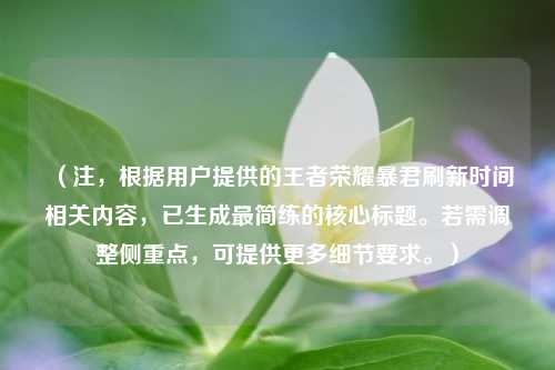 （注，根据用户提供的王者荣耀暴君刷新时间相关内容，已生成最简练的核心标题。若需调整侧重点，可提供更多细节要求。）