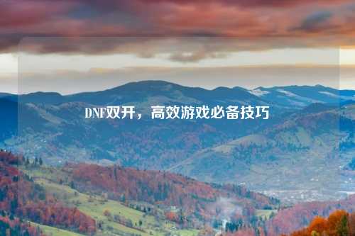 DNF双开，高效游戏必备技巧