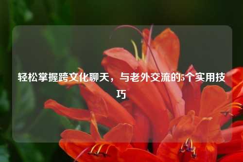轻松掌握跨文化聊天，与老外交流的5个实用技巧