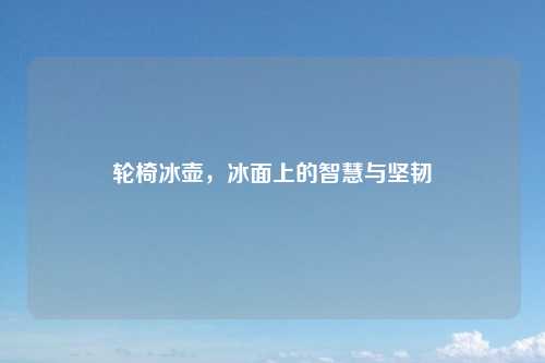 轮椅冰壶，冰面上的智慧与坚韧