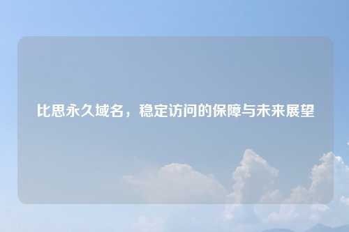 比思永久域名，稳定访问的保障与未来展望