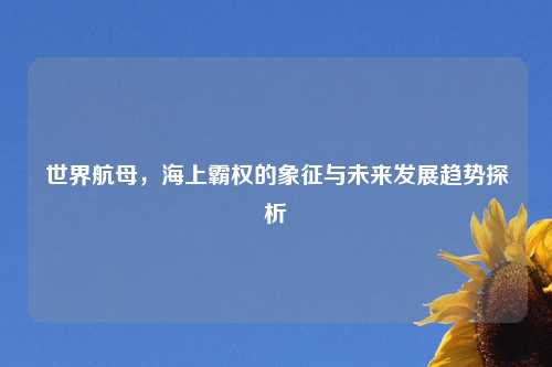 世界航母，海上霸权的象征与未来发展趋势探析