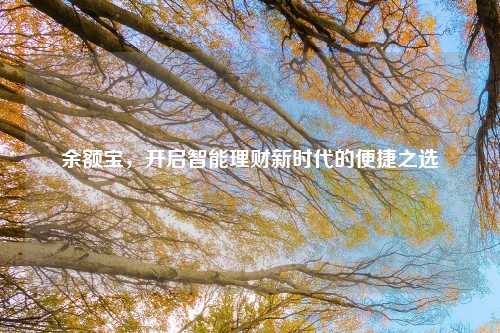 余额宝，开启智能理财新时代的便捷之选
